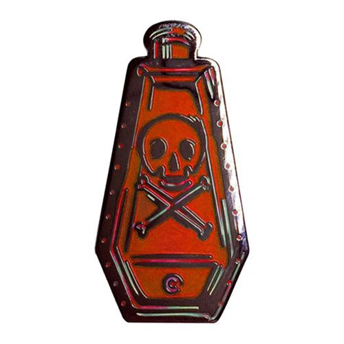 Ars Moriendi Red Poison Bottle Enamel Pin